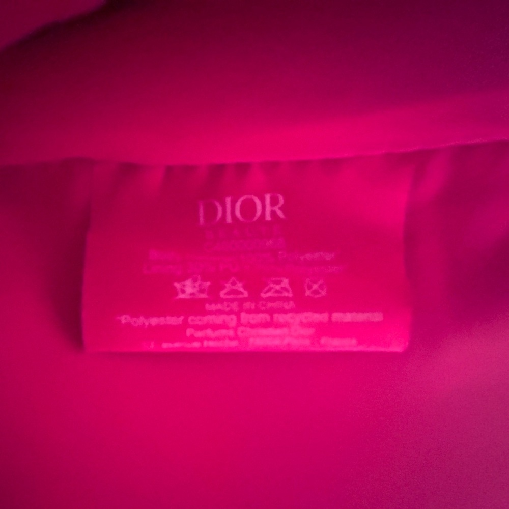 Christian Dior Vibrant Red Cosmetic Pouch with makeup - Picture 4 of 10